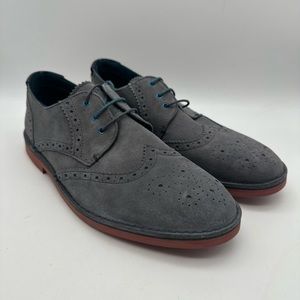 BRAND NEW TED BAKER LONDON JAMFRO Men's Gray Suede Brogues Size US 10 MSRP $150